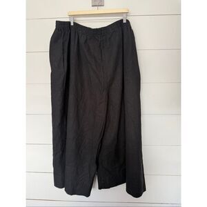 Nettle Studios Women’s 4XL Black Easy Wide Leg Pant LagenLook Artsy Minimalist